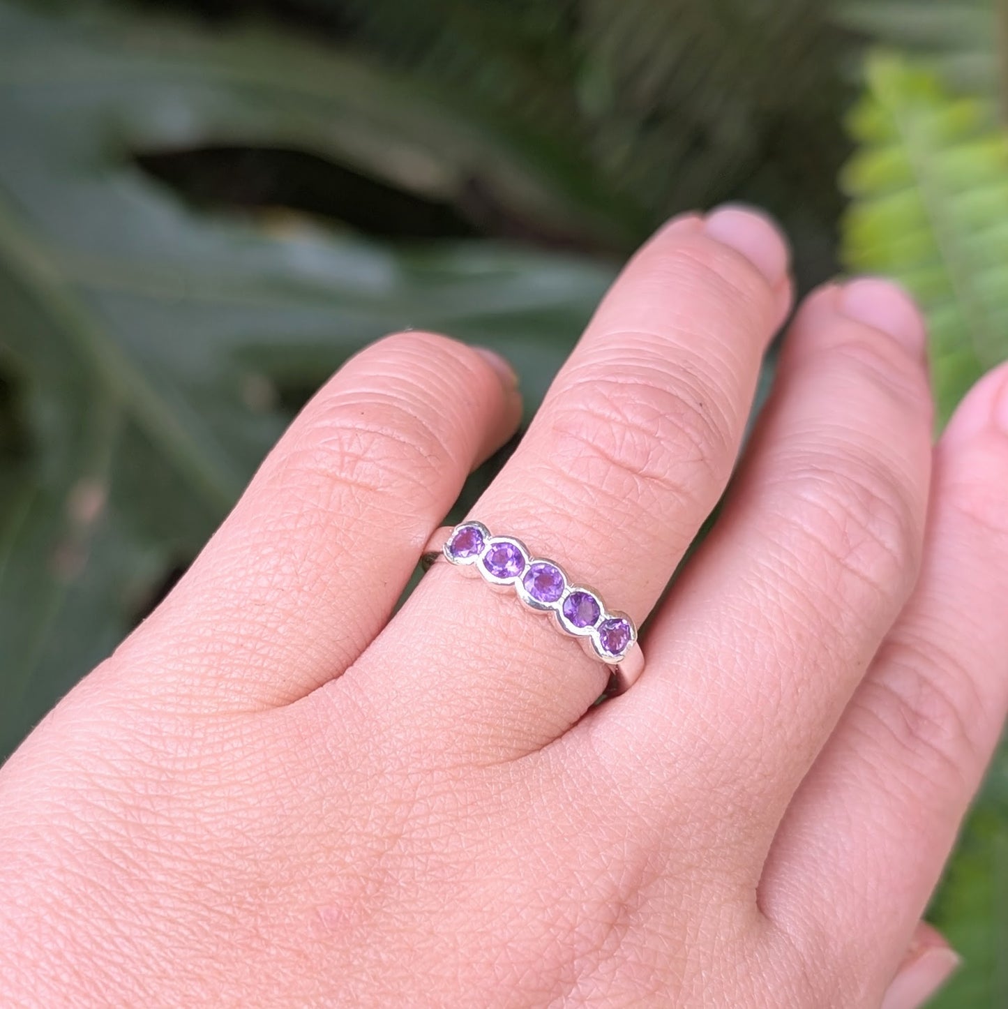 Amethyst Ring Sterling Silver R51