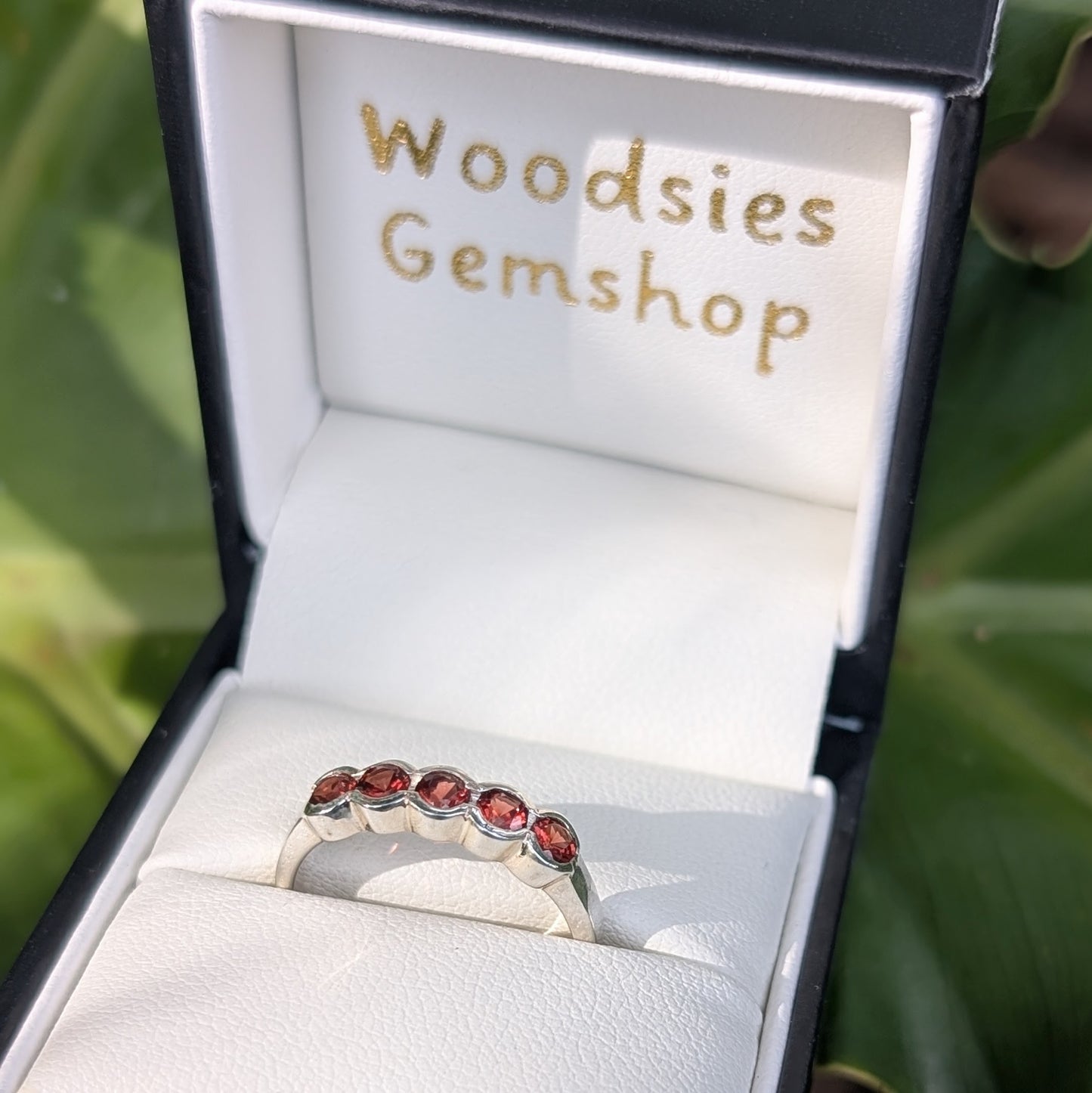 Garnet Ring Sterling Silver R51