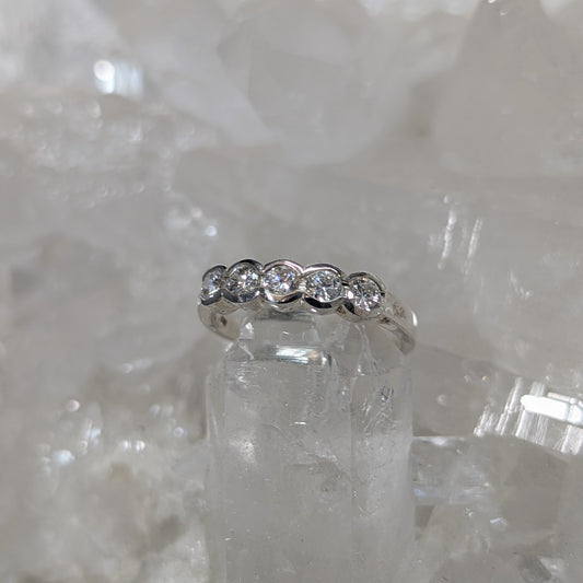 Cubic Zirconia Ring Sterling Silver R51
