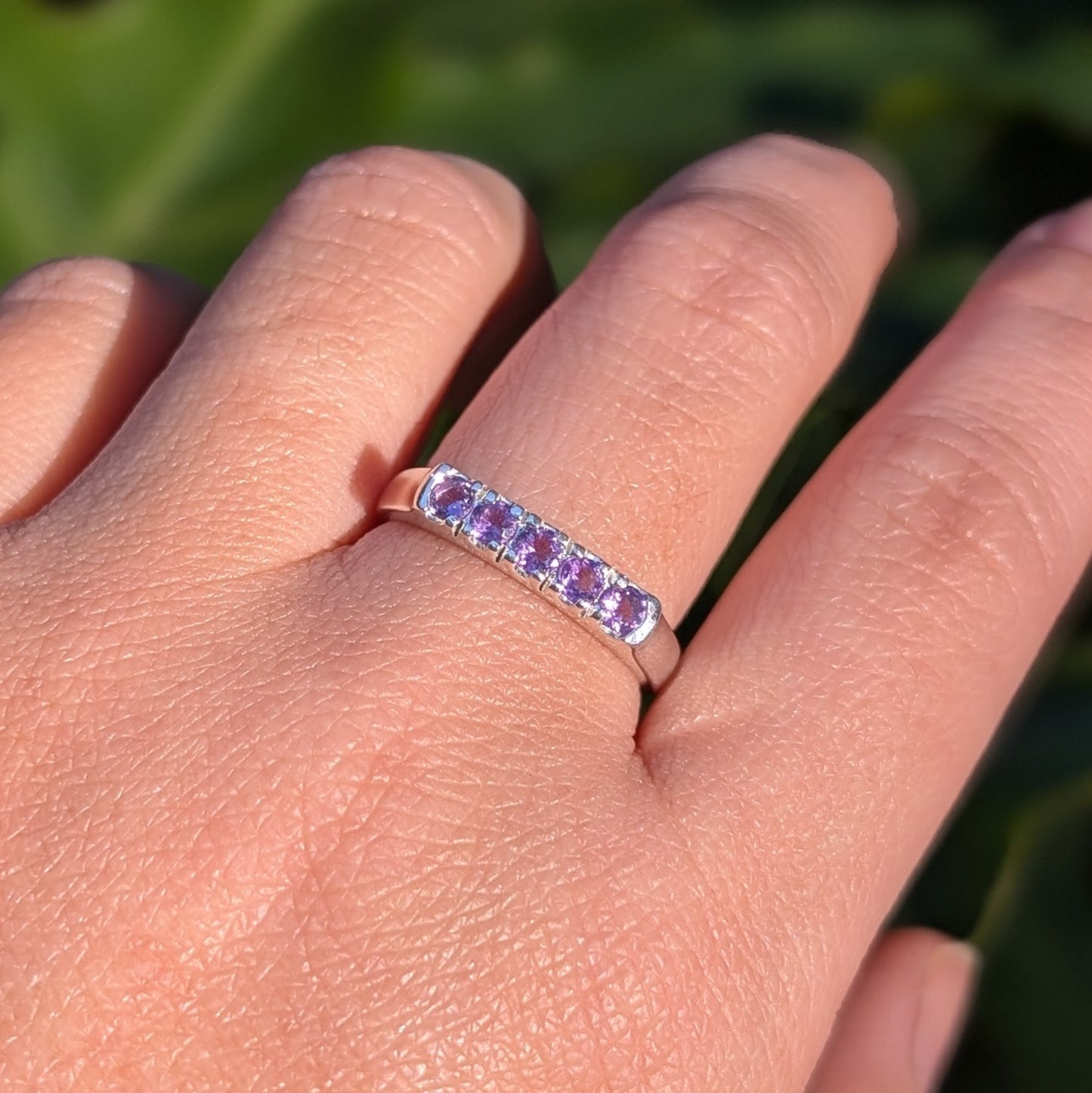 Amethyst Ring Sterling Silver R7