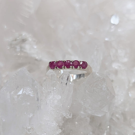 Ruby Ring Sterling Silver R7
