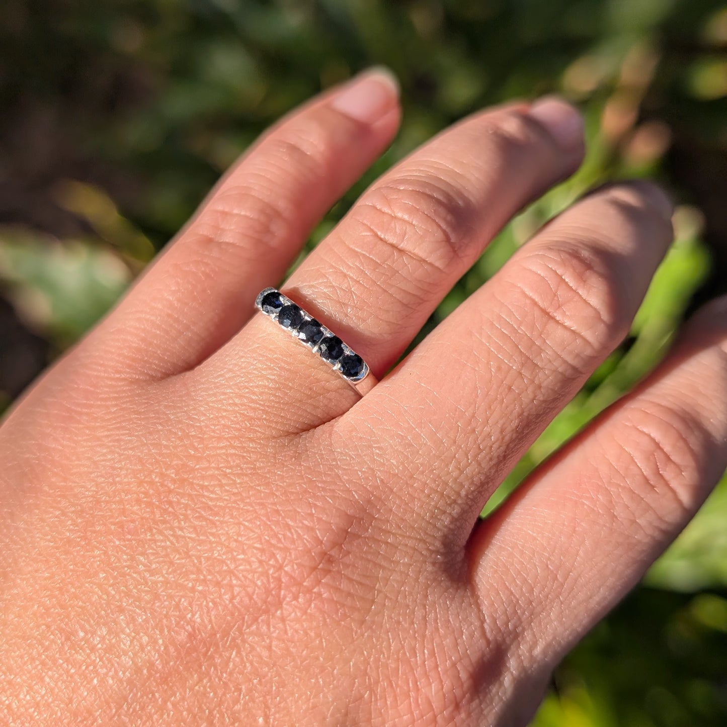 Sapphire Sterling Silver Ring R7