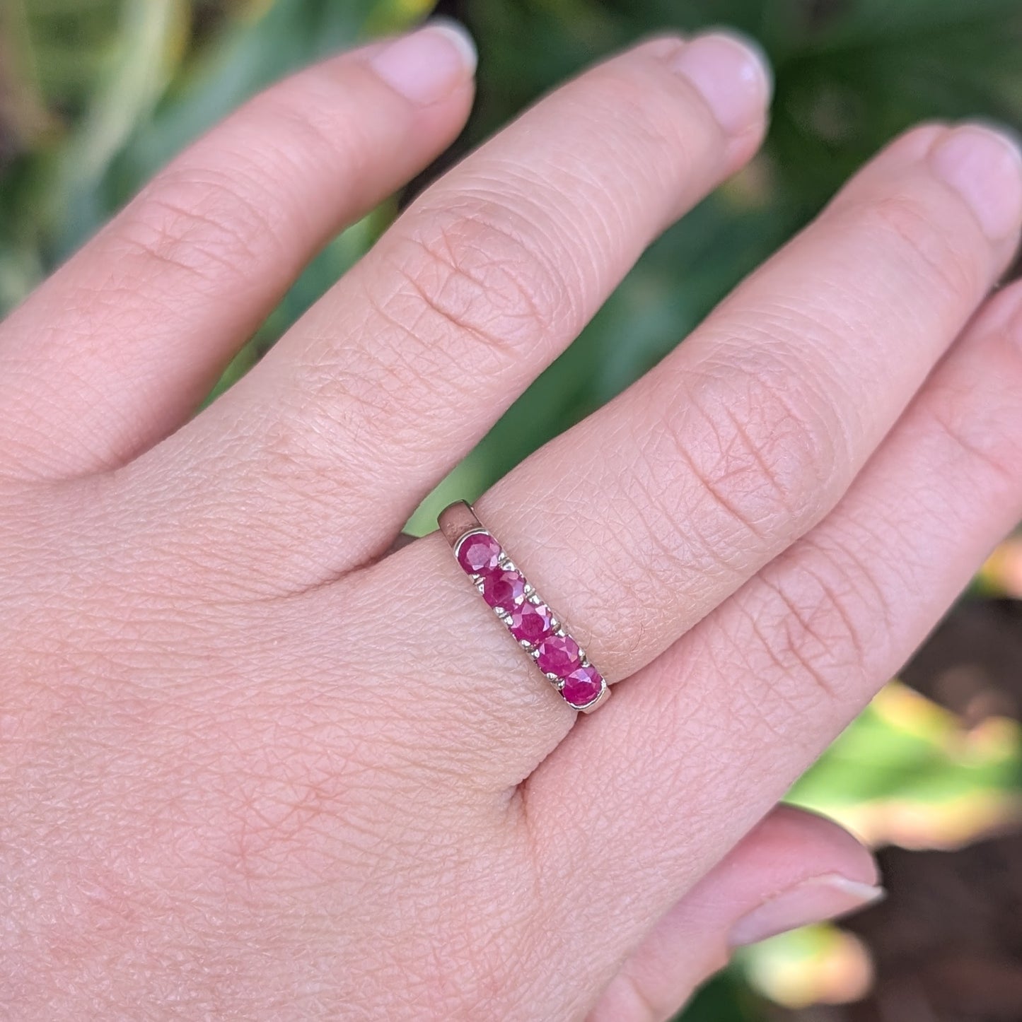 Ruby Ring Sterling Silver R7