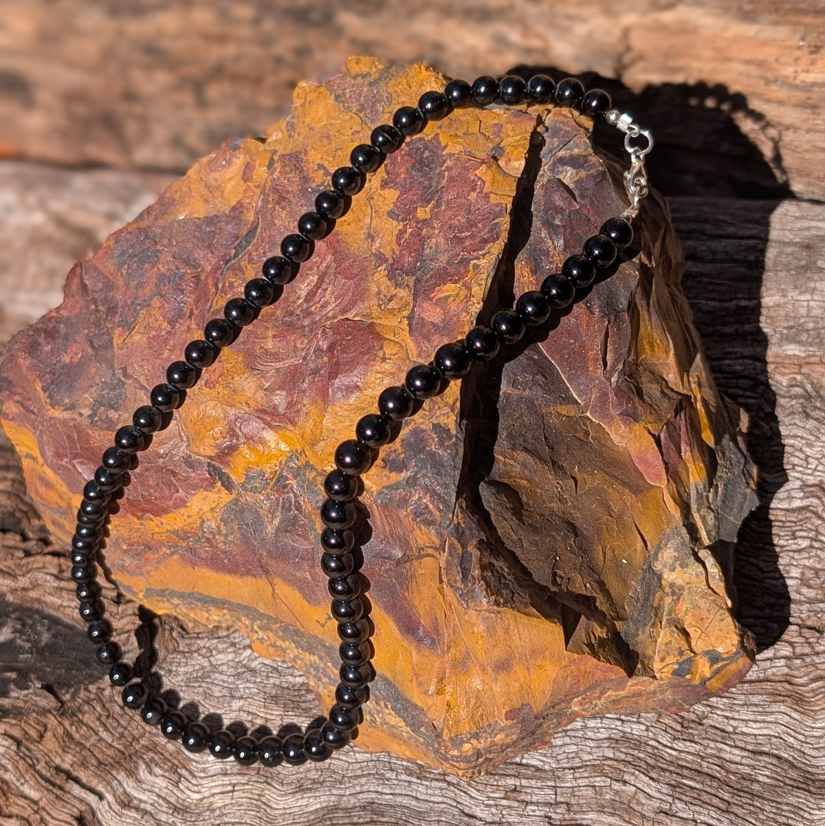 6mm Tourmaline Beaded Necklace