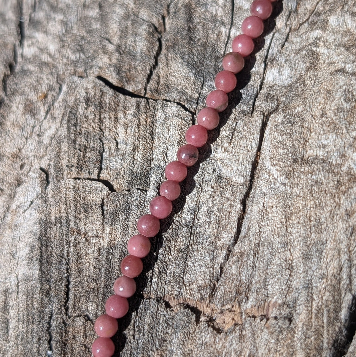 4mm Rhodonite Beaded Necklace 2