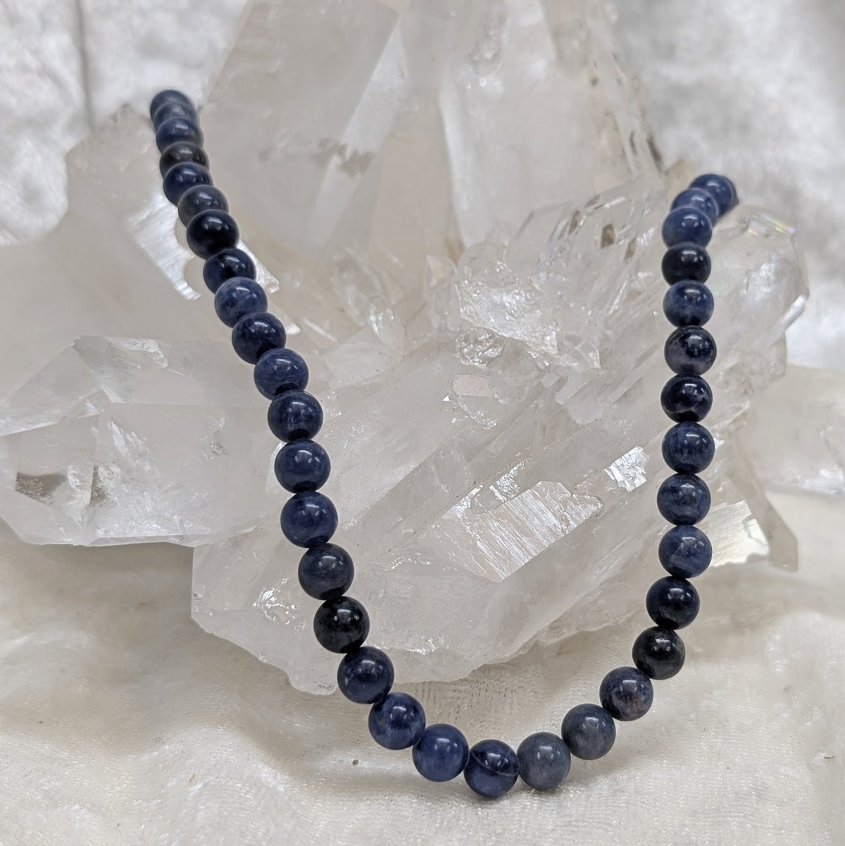 8mm Sodalite Beaded Necklace