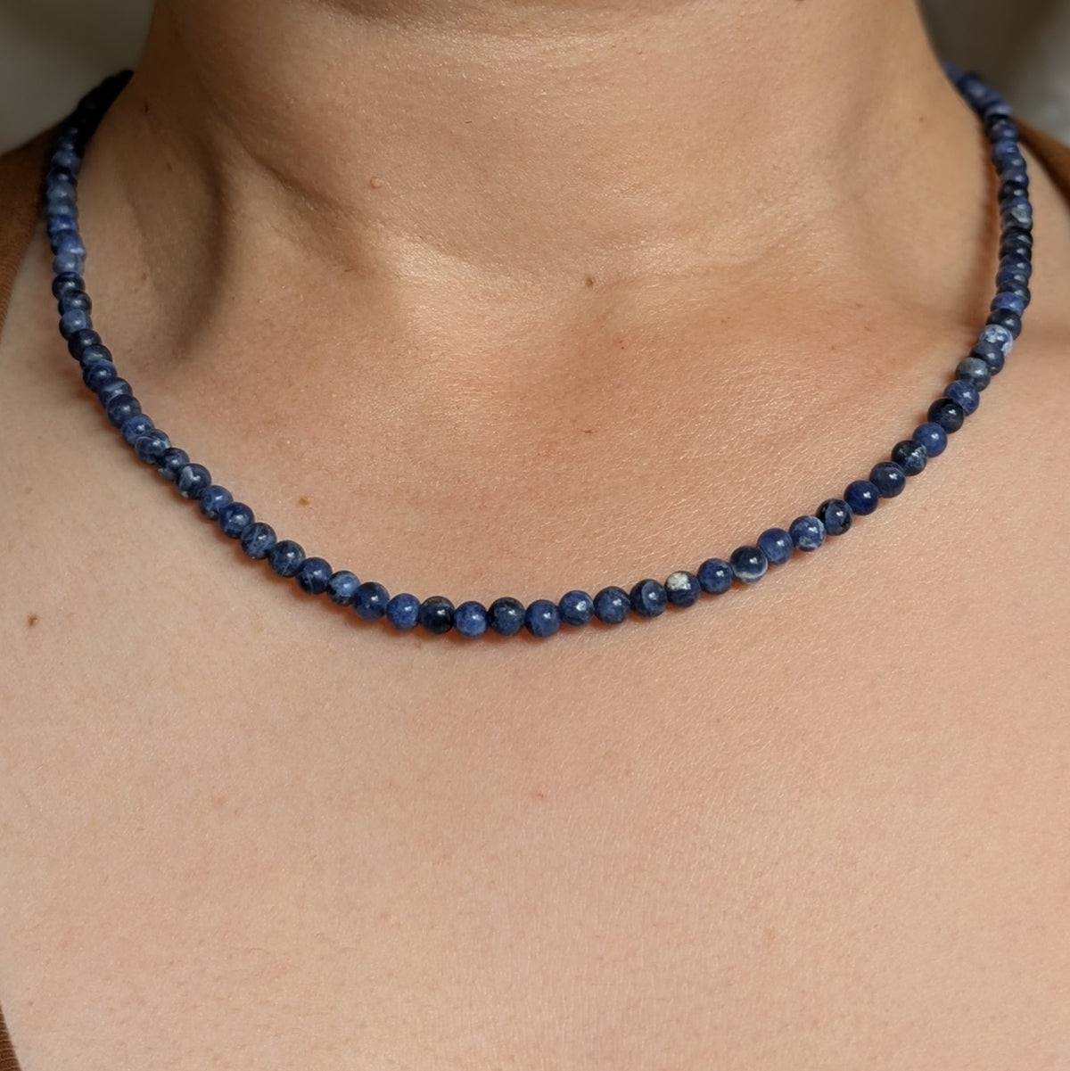 4mm Sodalite Beaded Necklace