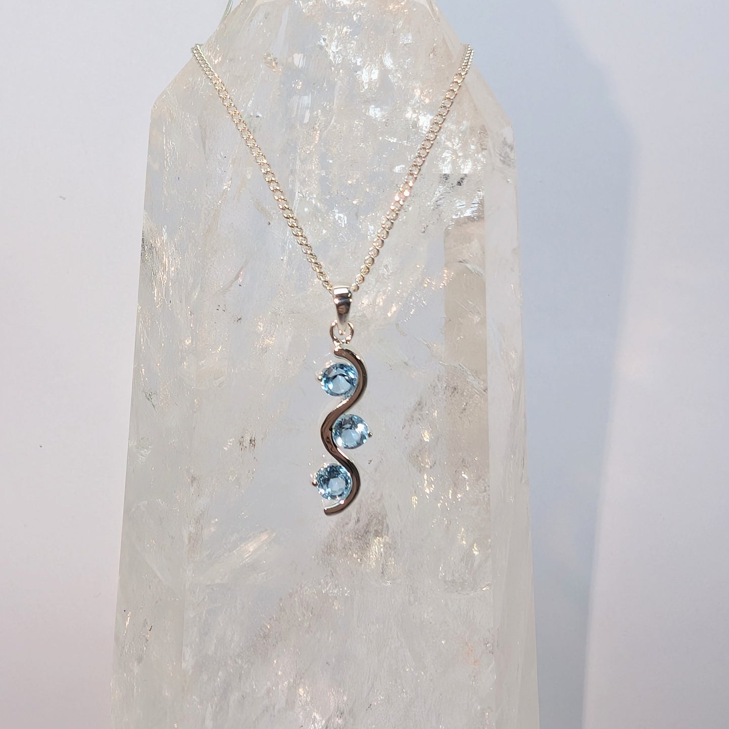 3 Stone Pendant Sterling Silver