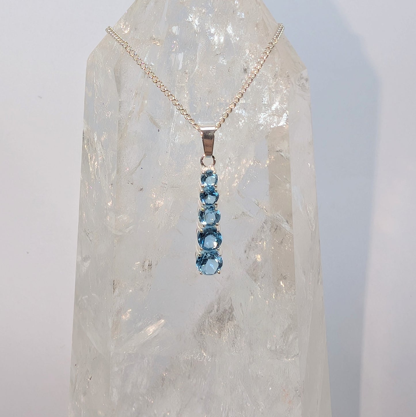 Long Snowman Sterling Silver Pendant